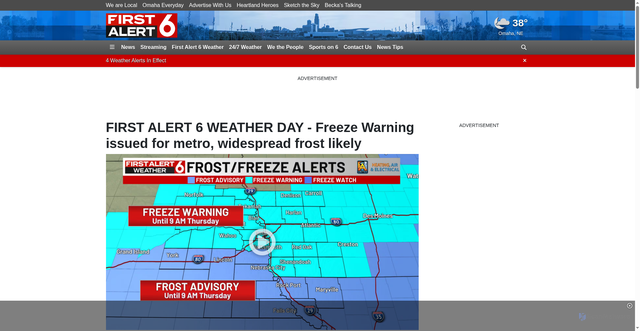 Security scan screenshot of https://www.wowt.com/2025/10/22/first-alert-6-weather-day-frosty-wednesday-am-more-frost-likely-tonight-too/