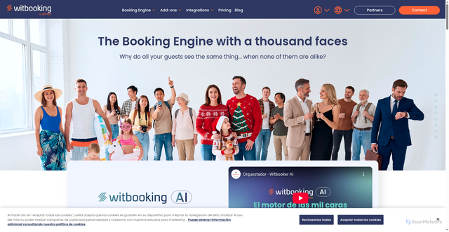 Security scan screenshot of https://witbooking.com