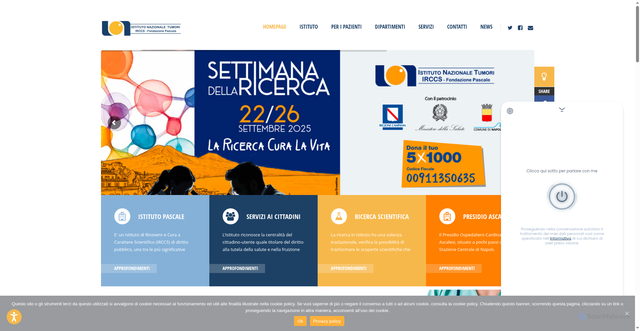Security scan screenshot of https://www.istitutotumori.na.it/