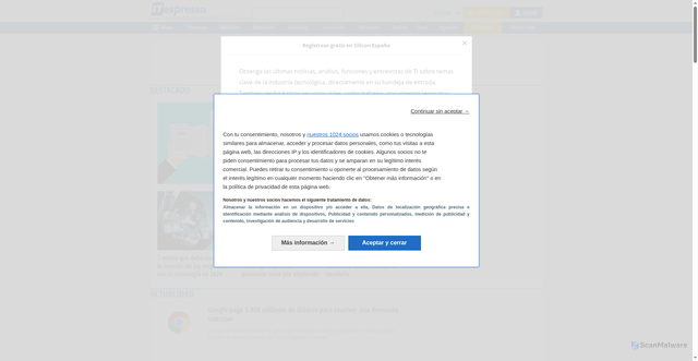 Security scan screenshot of https://itespresso.es