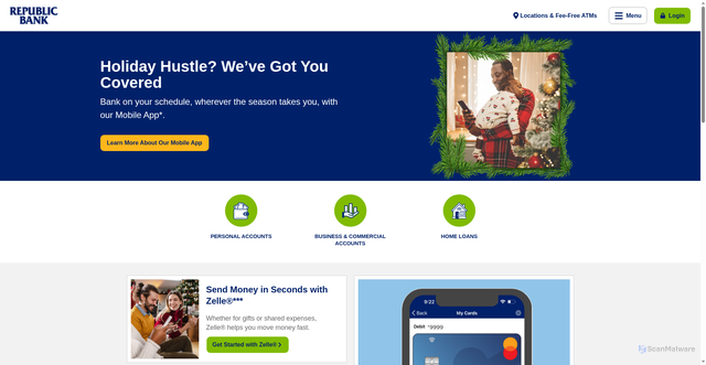 Security scan screenshot of https://www.republicbank.com/