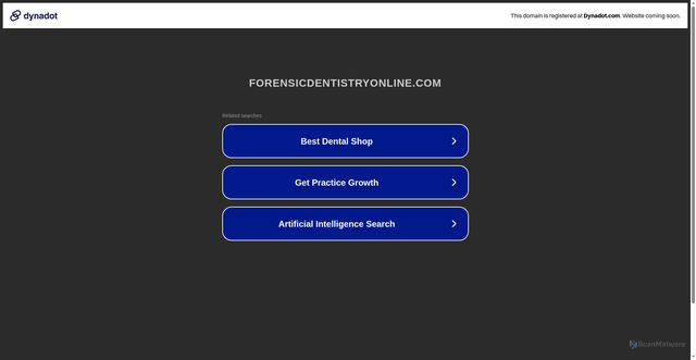 Security scan screenshot of http://forensicdentistryonline.com/