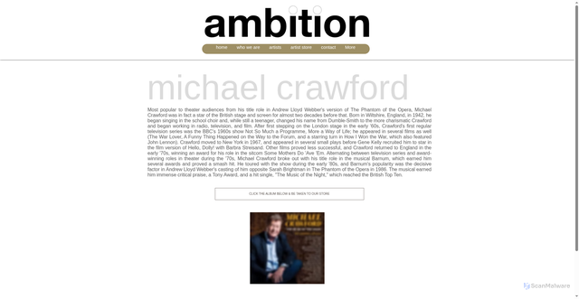 Security scan screenshot of https://www.ambitionentertainment.com/michael-crawford