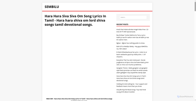 Security scan screenshot of https://snowloadi.pages.dev/post/hara-hara-siva-siva-om-song-lyrics-in-tamil/