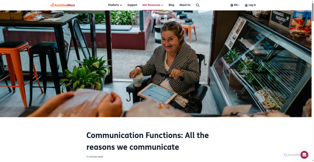 Security scan screenshot of https://www.assistiveware.com/learn-aac/consider-communication-functions
