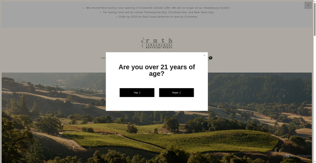 Security scan screenshot of https://www.ruthlewandowskiwines.com/