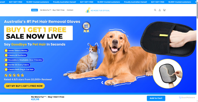Security scan screenshot of http://painfreelivingofficial.com/
