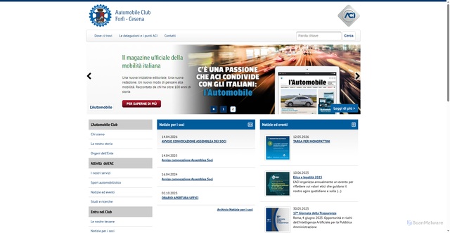 Security scan screenshot of https://www.forlicesena.aci.it