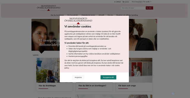Security scan screenshot of https://www.overklagandenamnden.se/
