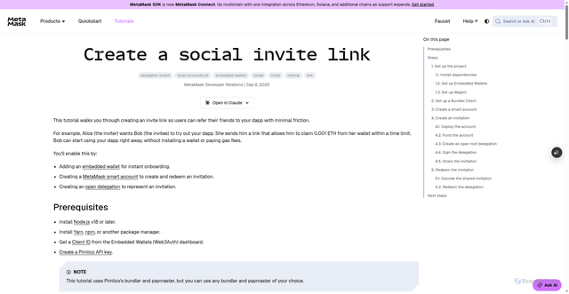 Security scan screenshot of http://metamask-docs-ldkp21iks-consensys-ddffed67.vercel.app/tutorials/create-invite-link