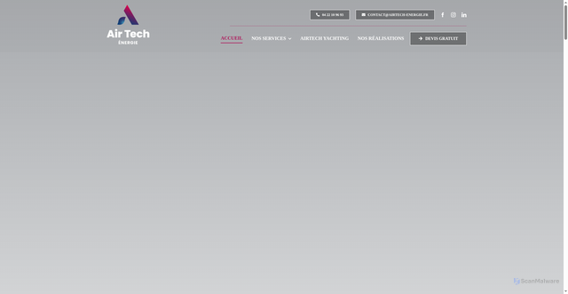 Security scan screenshot of https://airtech-energie.fr