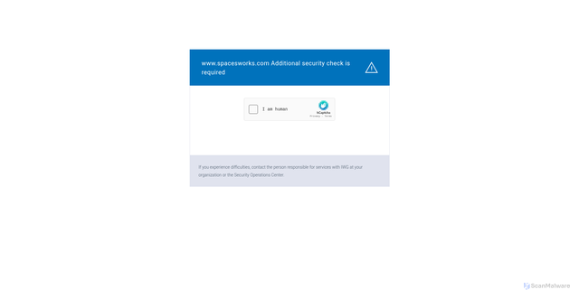 Security scan screenshot of https://www.spacesworks.com