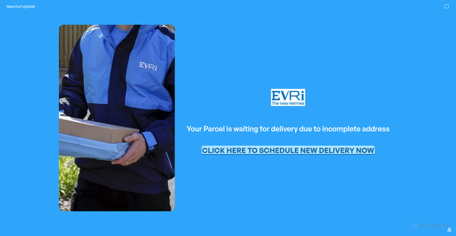 Security scan screenshot of https://prezo.ai/public/new-evri-update---6dd554fe-1976-4695-bded-4ac58cf93082
