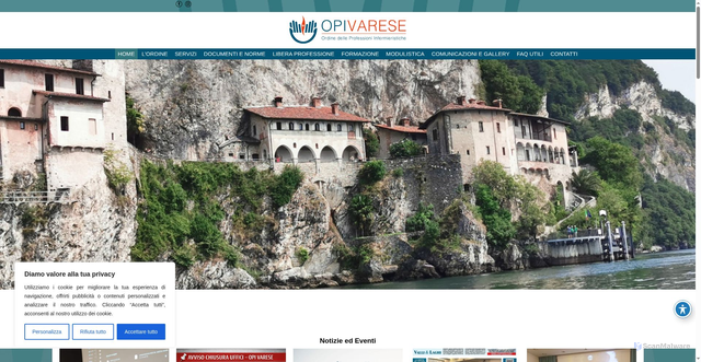 Security scan screenshot of https://www.opivarese.it/