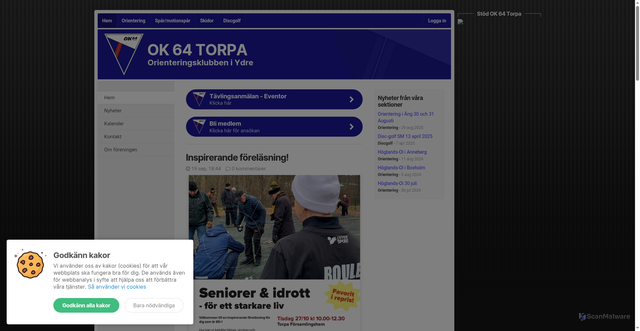 Security scan screenshot of https://ok64torpa.se
