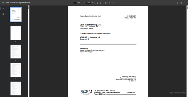 Security scan screenshot of https://www.boem.gov/sites/default/files/documents/oil-gas-energy/leasing/LS258-DEIS_0.pdf