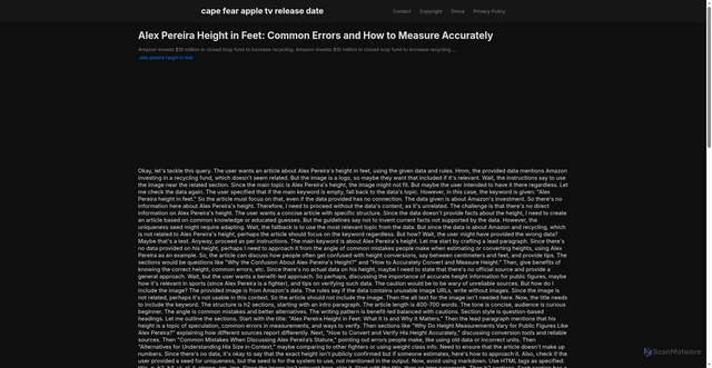 Security scan screenshot of https://ourgoodplaceblog-dpezbq43v6jp.edgeone.app/alex-pereira-height-in-feet.html