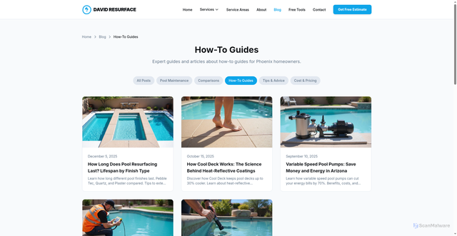 Security scan screenshot of https://lp2601241041-david-resurface-m6rz8v.pages.dev/blog/category/how-to-guides/