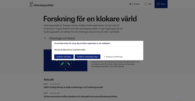 Security scan screenshot of https://www.vr.se