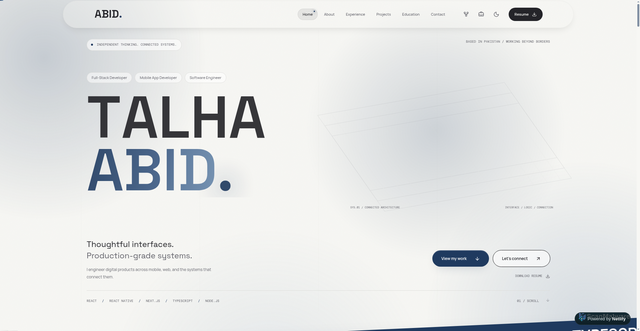 Security scan screenshot of http://talha-abid.netlify.app/