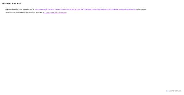 Security scan screenshot of https://www.google.com/url?q=https://davidbeede.com/i/?c3Y9Z2VuZXJhbCZyPThiJnVpZD1VU0VSMjYwNTIwMjVVMDMwNTI2MTAmcz1rRQ%3D%3DN0123Ninfo@petrobasegroup.com