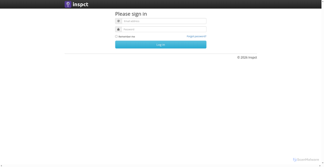 Security scan screenshot of https://www.inspct.com
