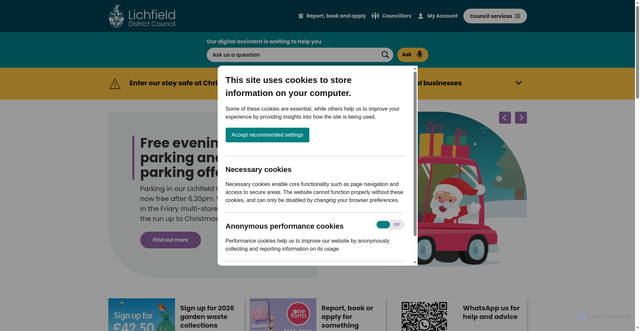 Security scan screenshot of https://www.lichfielddc.gov.uk/