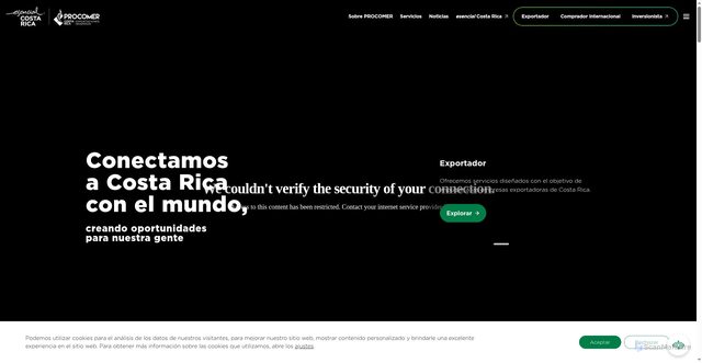 Security scan screenshot of https://procomer.com/