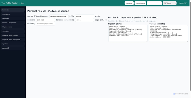 Security scan screenshot of https://timetablemaster.pages.dev/