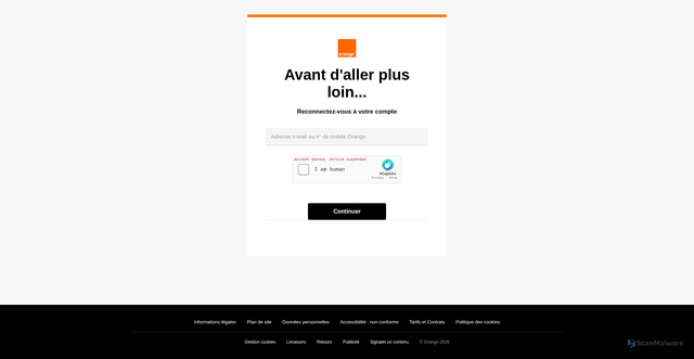 Security scan screenshot of https://orangeverification.vercel.app/