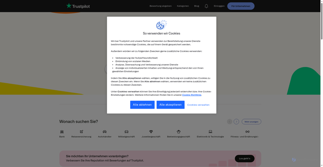 Security scan screenshot of https://www.de.trustpilot.com