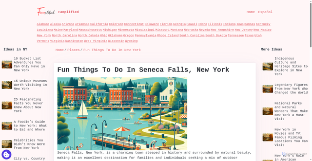 Security scan screenshot of https://famplified.com/places/ny/fun-things-to-do-in-seneca-falls-new-york/