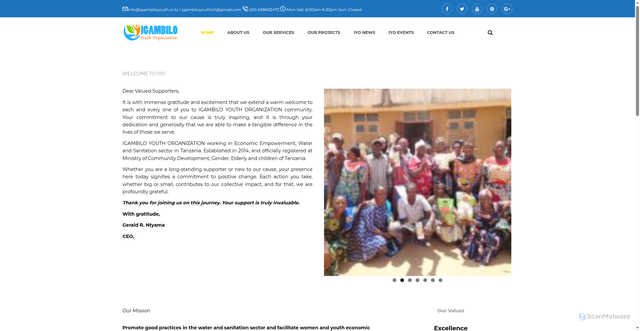 Security scan screenshot of https://igambiloyouth.or.tz