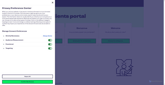 Security scan screenshot of https://portal.clients.pluxee.be