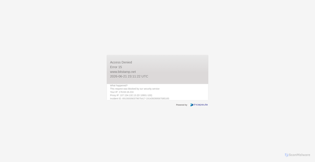 Security scan screenshot of https://www.bitstamp.net