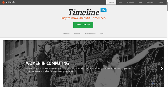 Security scan screenshot of https://timeline.knightlab.com/