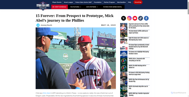 Security scan screenshot of https://futurestarsseries.com/mlb-phillies-mick-abel-scouting-jeremy-booth/
