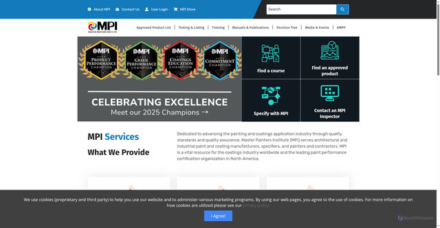 Security scan screenshot of https://mpi.net