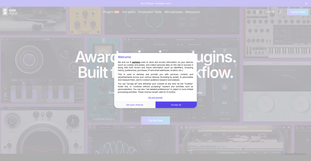 Security scan screenshot of https://slatedigital.com