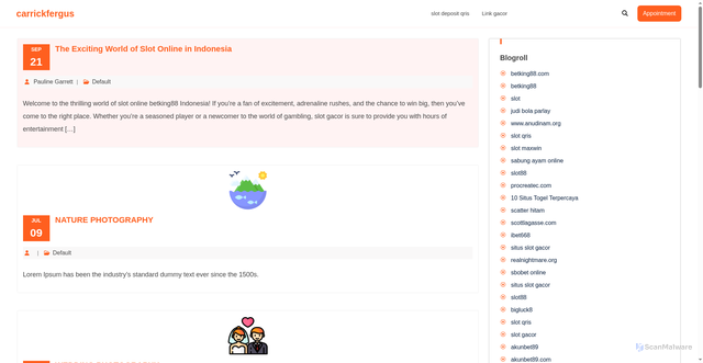 Security scan screenshot of https://carrickfergus.org/