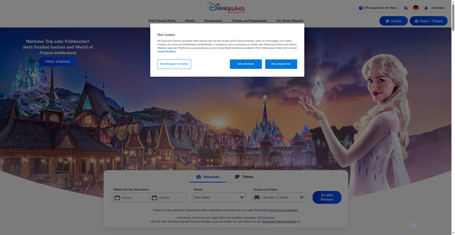 Security scan screenshot of https://disneylandparis.tickets