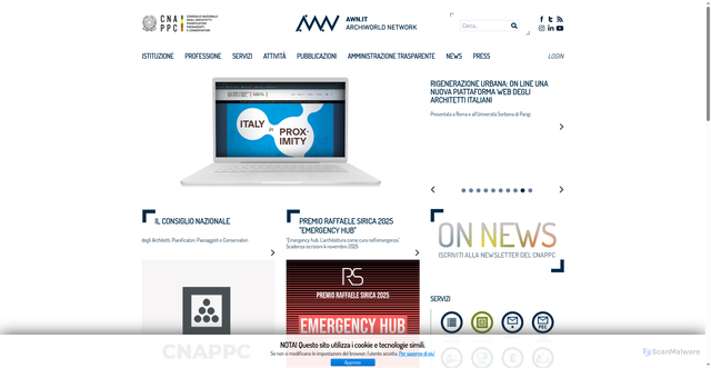 Security scan screenshot of https://www.awn.it/
