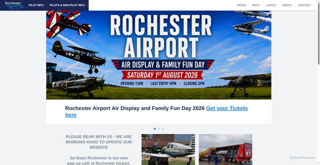 Security scan screenshot of https://rochesterairport.co.uk/