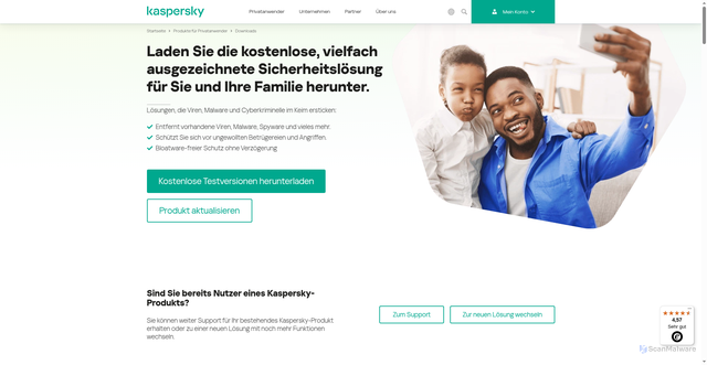Security scan screenshot of https://s07.upd.kaspersky.com