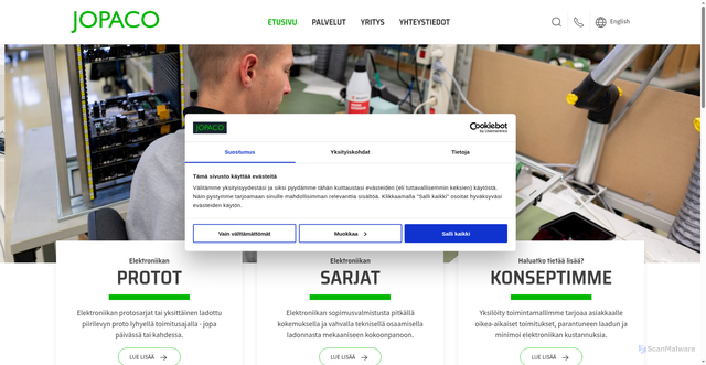 Security scan screenshot of https://jopaco.com
