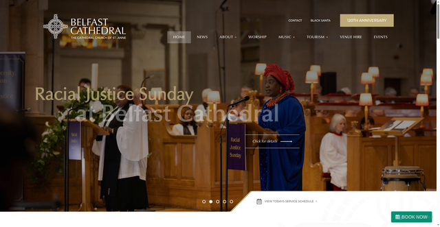 Security scan screenshot of https://www.belfastcathedral.org/
