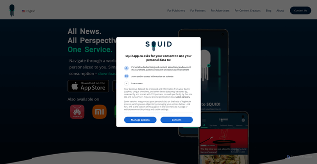 Security scan screenshot of https://squidapp.co