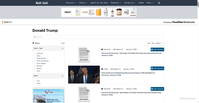 Security scan screenshot of https://factba.se