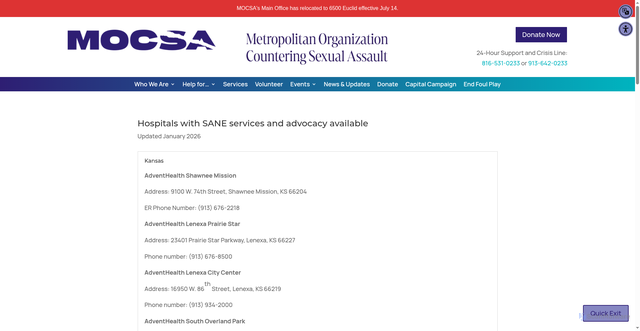 Security scan screenshot of https://mocsa.org/hospital-list/