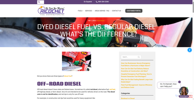 Security scan screenshot of https://live-ricochet-fuel-distributors-inc-4901.pantheonsite.io/blog/dyed-diesel-fuel-vs-regular-diesel-whats-the-difference/